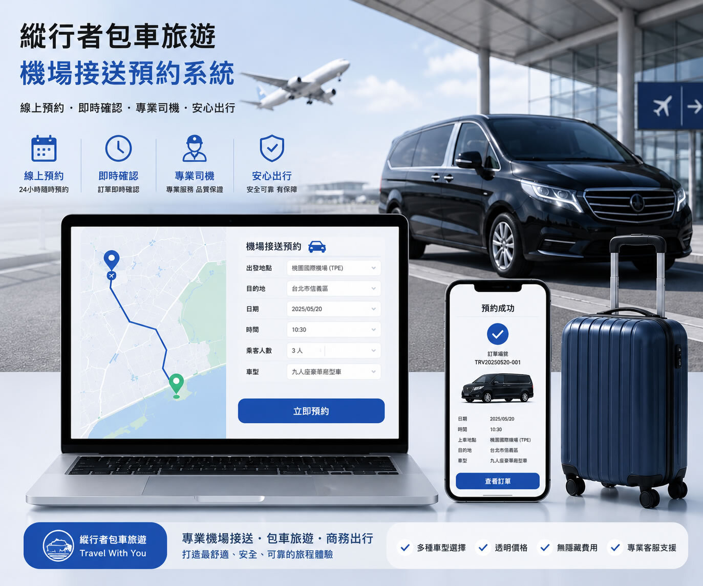 機場接送預約系統案例圖片